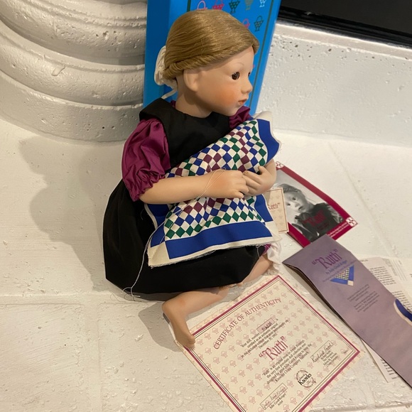 Vintage “Ruth” Porcelain Collectible Doll From Amish Blessings - Picture 6 of 15